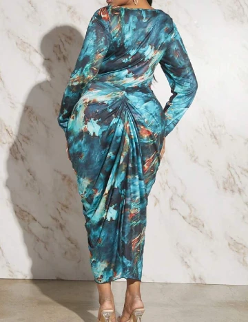 Rochie medie SHEIN CURVE, albastru Albastru