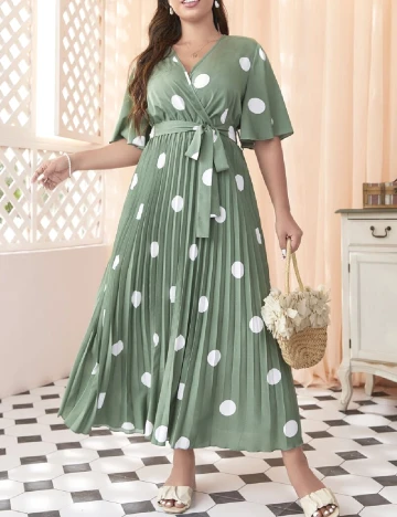 Rochie lunga SHEIN CURVE, verde