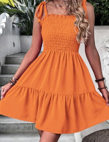 Rochie scurta SHEIN, portocaliu