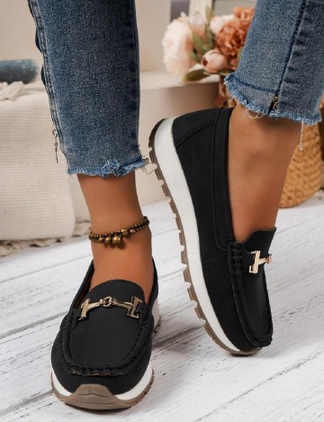
						Mocasini SHEIN, negru