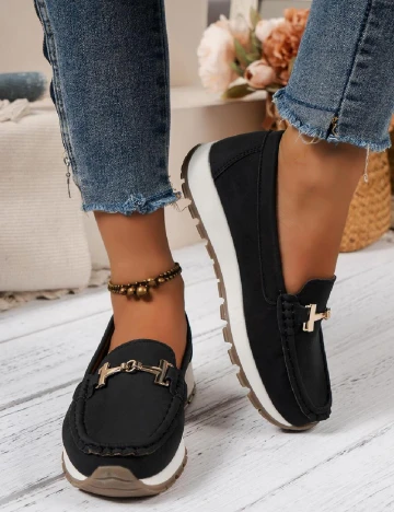 Mocasini SHEIN, negru Negru