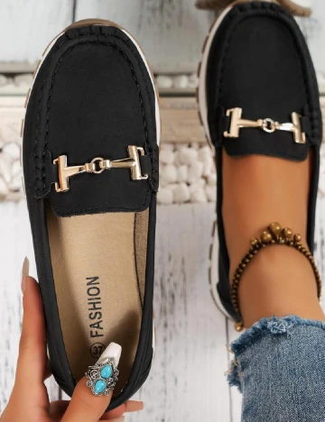 Mocasini SHEIN, negru Negru