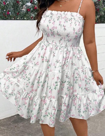 Rochie scurta SHEIN CURVE, alb