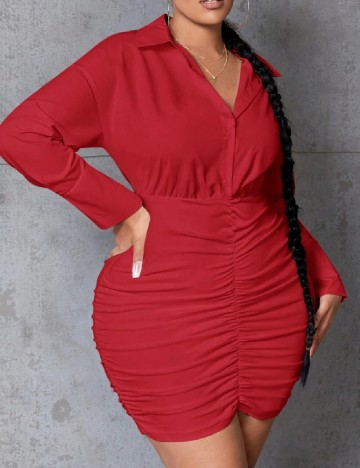 Rochie scurta SHEIN CURVE, rosu
