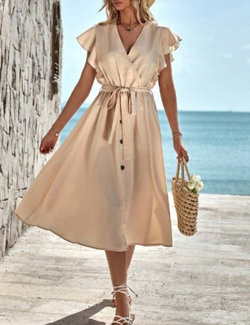 Rochie medie SHEIN, crem