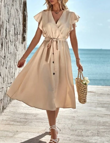 Rochie medie SHEIN, crem