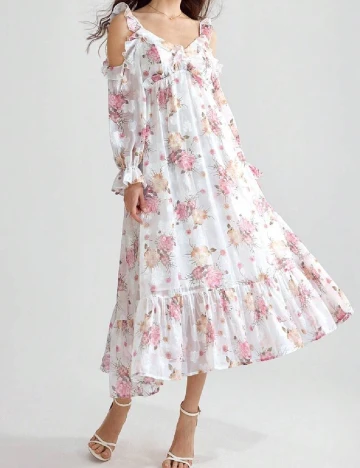 Rochie medie SHEIN, floral print