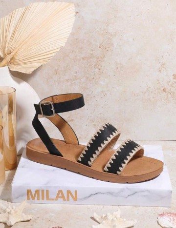 Sandale SHEIN, negru/maro