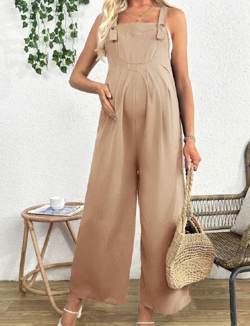 Salopeta SHEIN Maternity, crem