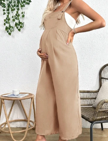 Salopeta SHEIN Maternity, crem