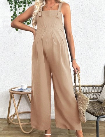 Salopeta SHEIN Maternity, crem