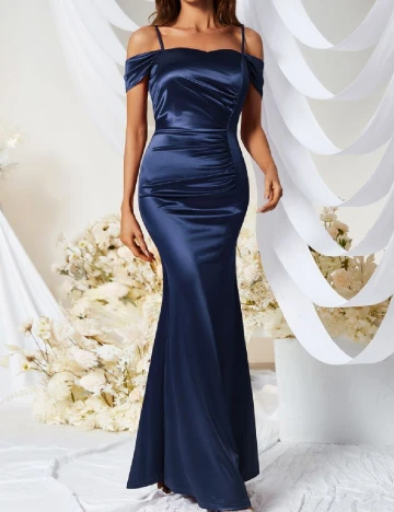 Rochie lunga MUXXN, albastru