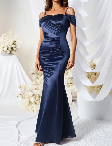 Rochie lunga MUXXN, albastru