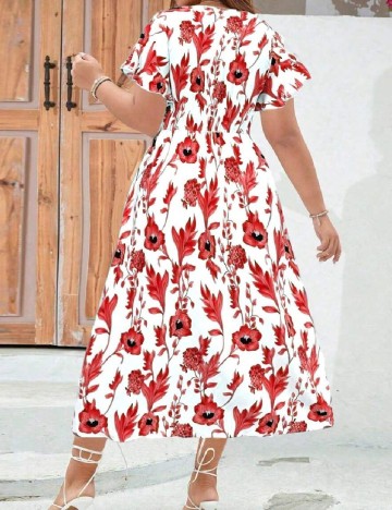 Rochie medie SHEIN CURVE, alb