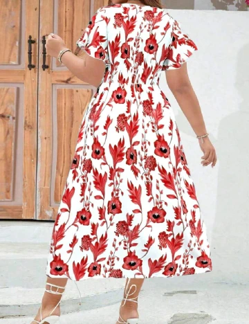 Rochie medie SHEIN CURVE, alb Alb