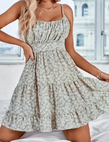 Rochie scurta SHEIN, floral print