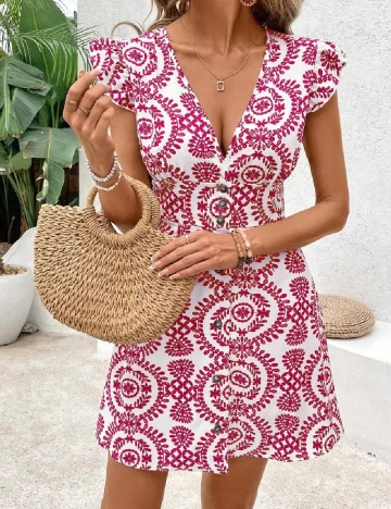 Rochie scurta SHEIN, roz Roz
