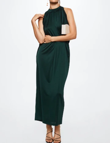 Rochie lunga Mango, verde inchis Verde