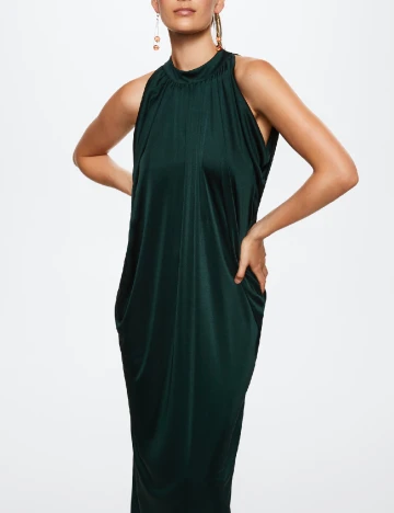 Rochie lunga Mango, verde inchis Verde