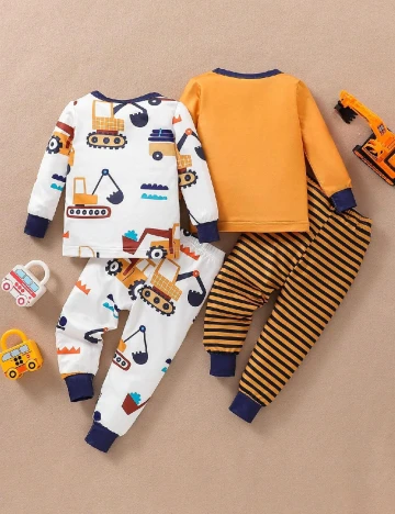 Set pijamale 2 bucati Shein Kids, mix culori Mix culori