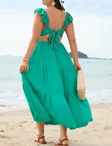 Rochie lunga SHEIN CURVE, verde