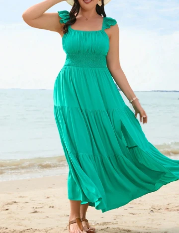 Rochie lunga SHEIN CURVE, verde