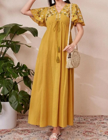 Rochie lunga SHEIN, mustar