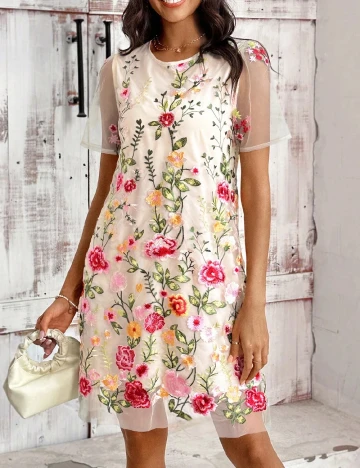 Rochie scurta SHEIN, floral print