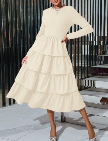 Rochie medie SHEIN, crem