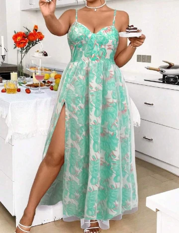 Rochie lunga SHEIN CURVE, verde