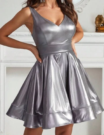 Rochie scurta SHEIN, gri Gri