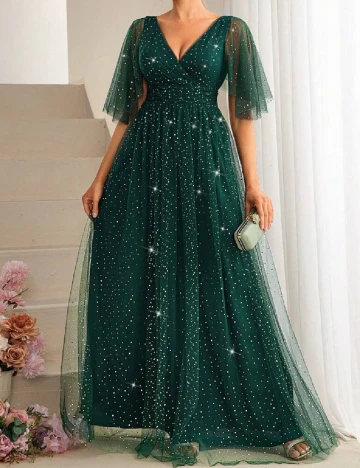 Rochie lunga SHEIN, verde Verde