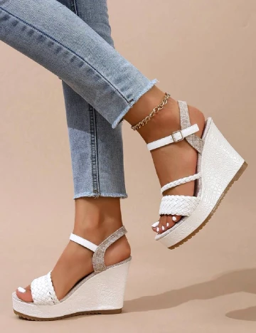 Sandale SHEIN, alb