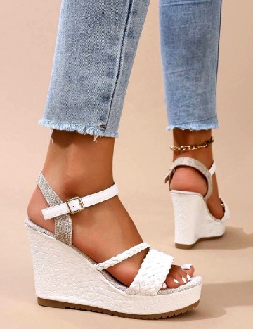 Sandale SHEIN, alb