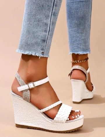 Sandale SHEIN, alb
