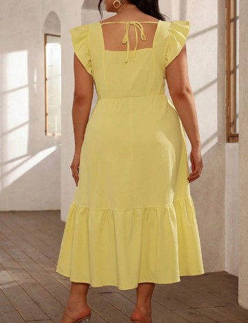 Rochie medie SHEIN CURVE, galben