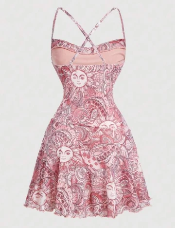 Rochie scurta SHEIN, roz Roz