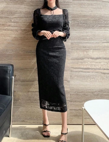 Rochie medie Dazy, negru