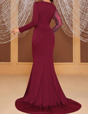 Rochie lunga Giffniseti, visiniu