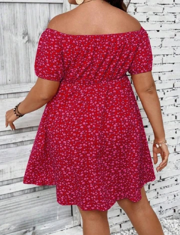Rochie scurta SHEIN CURVE, rosu