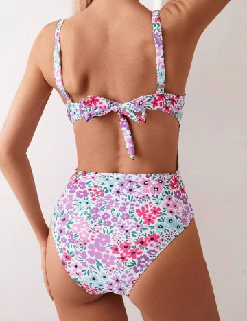 Costum de baie SHEIN, floral print Floral print
