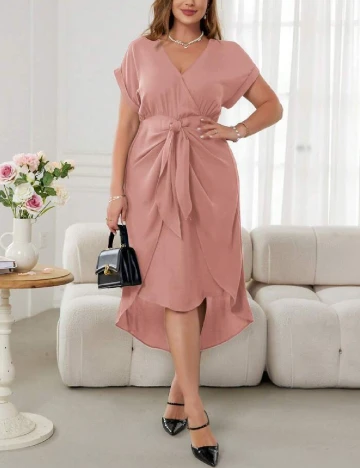 Rochie scurta SHEIN CURVE, roz