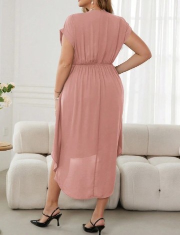 Rochie scurta SHEIN CURVE, roz