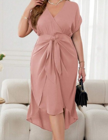 Rochie scurta SHEIN CURVE, roz