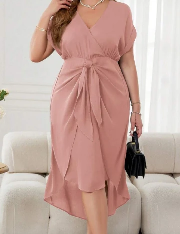 Rochie scurta SHEIN CURVE, roz