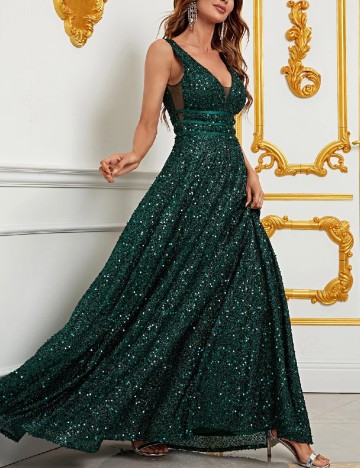 Rochie lunga Faeriesty, verde