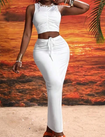 Compleu SHEIN CURVE, alb