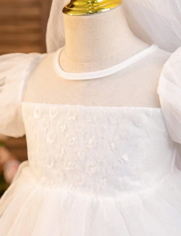 Rochie scurta Shein Kids, alb Alb