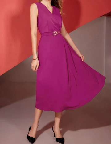 Rochie medie MOTF, roz Roz