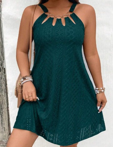 Rochie scurta SHEIN CURVE, verde